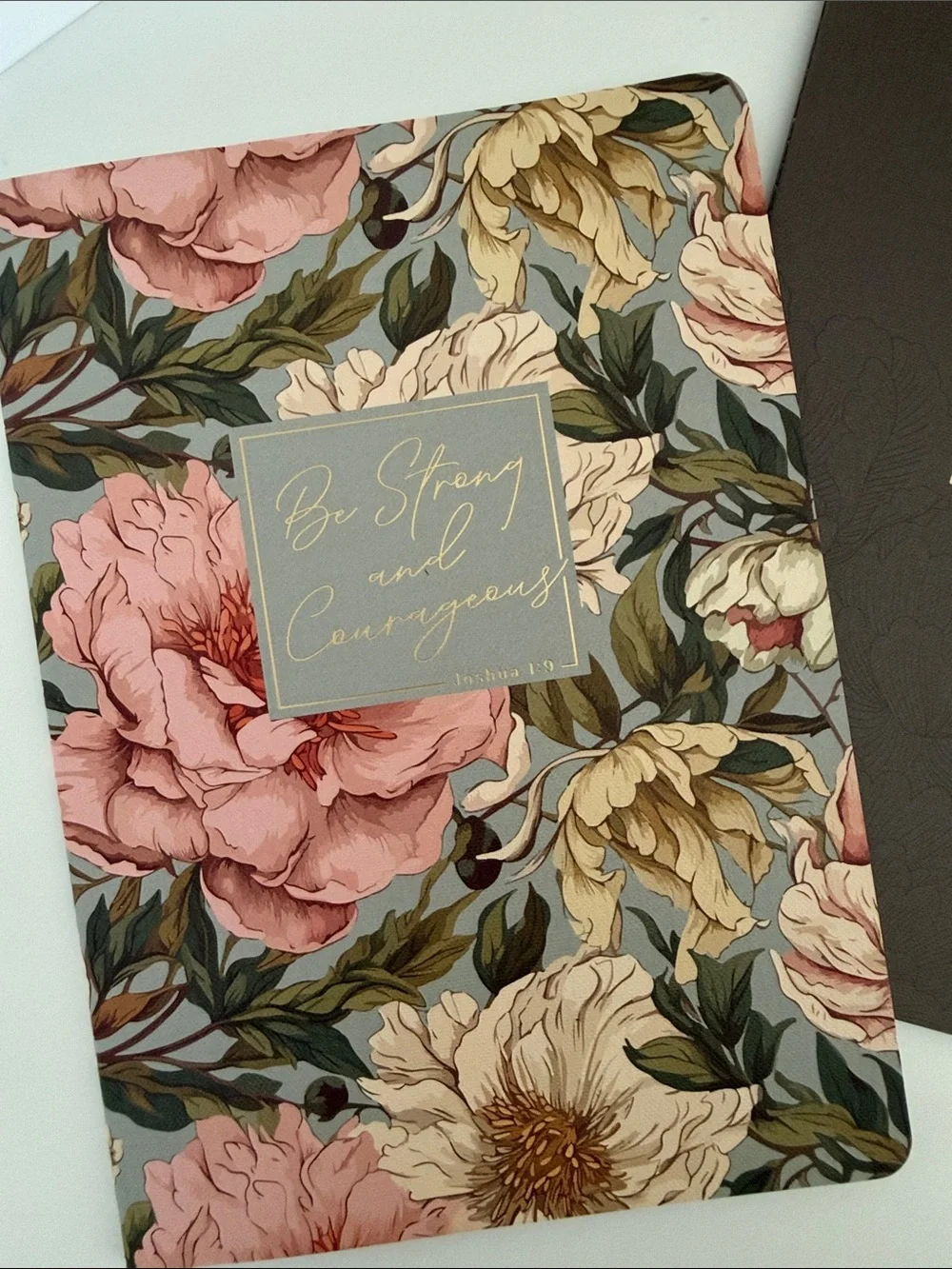 Christian Art Notebook Gift Set of 3 Be Strong and Courageous